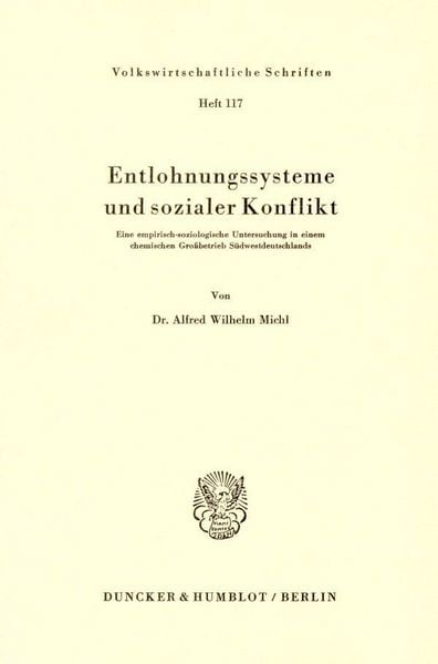 Produktbild: Entlohnungssysteme und sozialer Konflikt