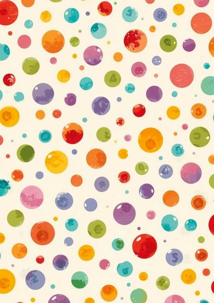 Produktbild: Notizbuch A4 blanko - Bunte Punkte / Konfetti - Papier - Geschenkidee