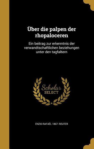 Produktbild: &Uuml;ber die palpen der rhopaloceren