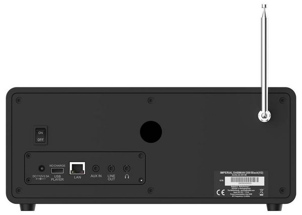 Produktbild: Imperial Dabman i200 V2 Internet Tischradio DAB+, UKW, Internet AUX, USB, LAN, Internetradio Schwarz