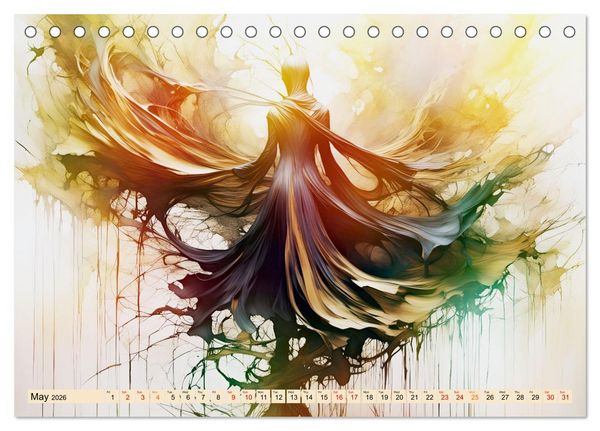 Produktbild: Silhouettes of change - Mystical nature spirits (Desk Calendar 2026 DIN A5 landscape), CALVENDO 12 Month DeskCalendar