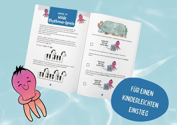 Produktbild: Musikspa&szlig;! Klavier lernen f&uuml;r Kinder mit den lustigen Kraken Linus & Rex
