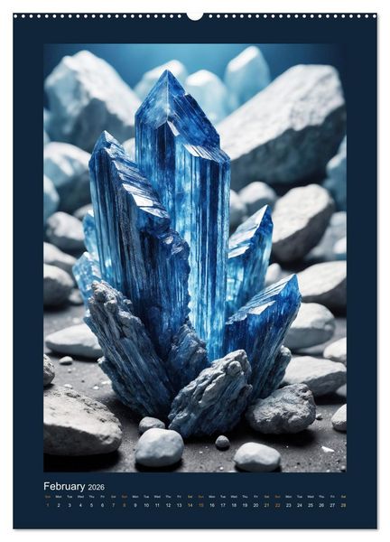 Produktbild: Fantastic Minerals - Mysterious Treasures (High Quality Premium Wall Calendar 2026 DIN A2 portrait),CALVENDO 12 Month Wall Calendar