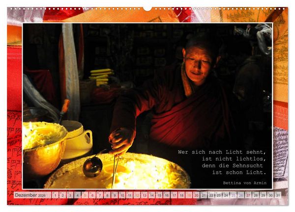 Produktbild: Farben Tibets (Wandkalender 2026 DIN A2 quer), CALVENDO Monatskalender