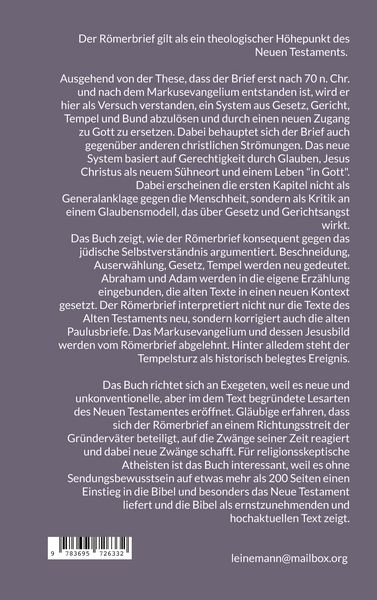 Produktbild: Der R&ouml;merbrief. Und wenn all diese Dinge vollendet sind.