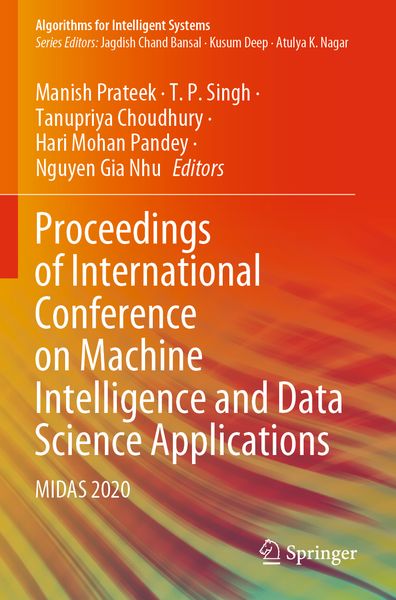 Produktbild: Proceedings of International Conference on Machine Intelligence and Data Science Applications