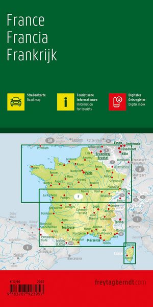 Produktbild: freytag & berndt Stra&szlig;enkarte Frankreich 1:800.000
