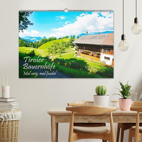 Produktbild: Tiroler Bauernh&ouml;fe Mal urig, mal feudal (Wandkalender 2026 DIN A2 quer), CALVENDO Monatskalender