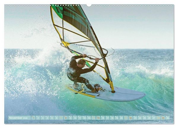 Produktbild: Windsurfen: Wasser, Gischt und Wellen - Edition Funsport (hochwertiger Premium Wandkalender 2026 DIN A2 quer), Kunstdruck in Hochglanz