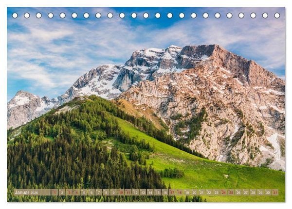 Produktbild: Unterwegs im Berchtesgadener Land 2026 (Tischkalender 2026 DIN A5 quer), CALVENDO Monatskalender