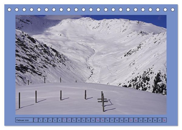 Produktbild: Winterwanderung in den Tuxer Alpen (Tischkalender 2026 DIN A5 quer), CALVENDO Monatskalender