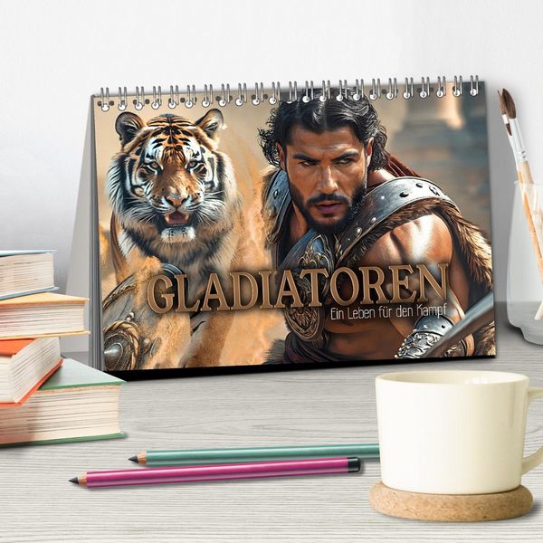 Produktbild: Gladiatoren - ein Leben f&uuml;r den Kampf (Tischkalender 2026 DIN A5 quer), CALVENDO Monatskalender