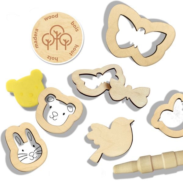 Produktbild: Eco Knete mit Holzwerkzeugen