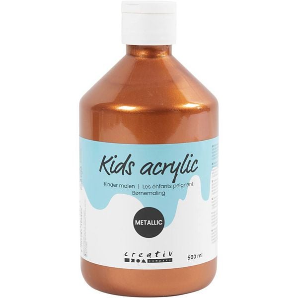 Produktbild: Creativ Company Acrylfarbe Metallic, Metallic, Kupfer-metallic, 500 ml/ 1 Fl.