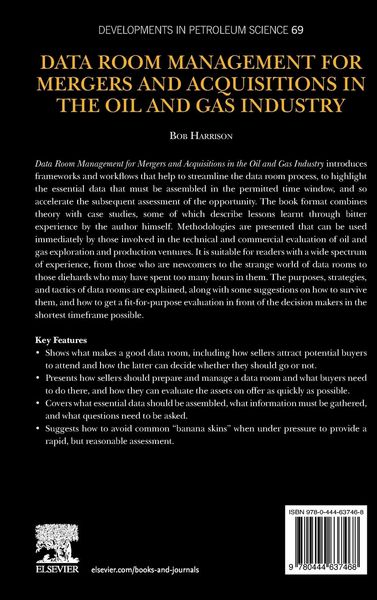 Produktbild: Data Room Management for Mergers and Acquisitions in the Oil and Gas Industry