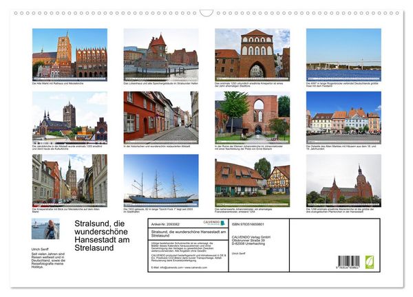Produktbild: Stralsund, die wundersch&ouml;ne Hansestadt am Strelasund (Wandkalender 2026 DIN A2 quer), CALVENDO Monatskalender