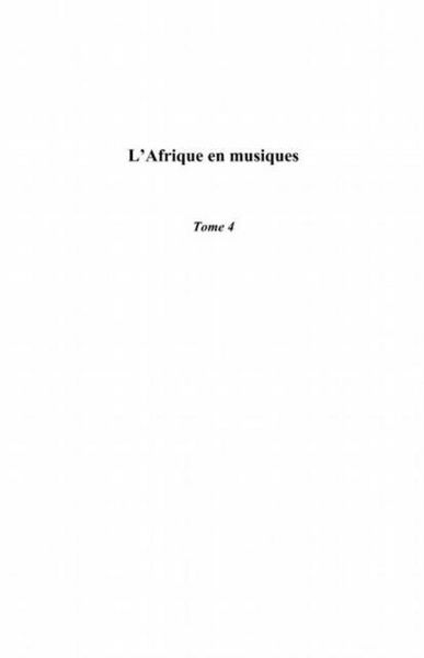 Produktbild: L'Afrique en musiques (Tome 4)