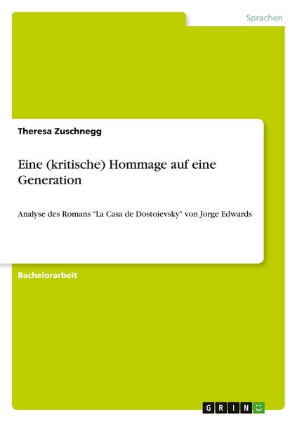 Produktbild: Eine (kritische) Hommage auf eine Generation