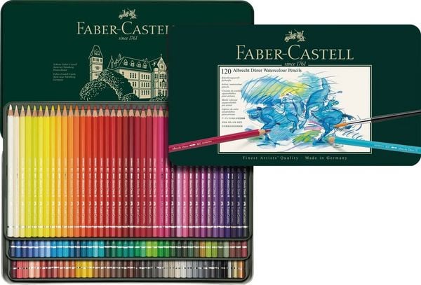 Produktbild: Faber-Castell Aquarellstifte Albrecht D&uuml;rer, 120er Set Metalletui