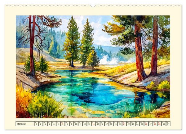 Produktbild: USA Impressionen. Zwischen Metropolen und Nationalparks (Wandkalender 2027 DIN A2 quer), CALVENDO Monatskalender