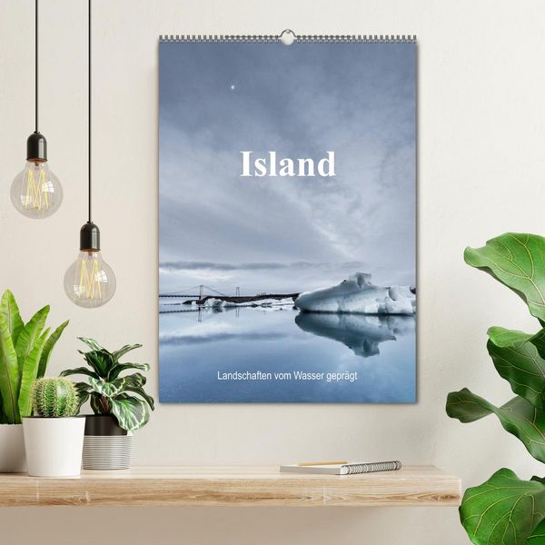 Produktbild: Island - Landschaften vom Wasser gepr&auml;gt (Wandkalender 2026 DIN A2 hoch), CALVENDO Monatskalender