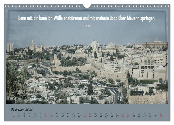 Produktbild: Mit der Bibel in der Hand durch das Heilige Land - Jerusalem (Wandkalender 2026 DIN A3 quer), CALVENDO Monatskalender