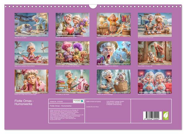 Produktbild: Flotte Omas - Humorwerke (Wandkalender 2026 DIN A3 quer), CALVENDO Monatskalender