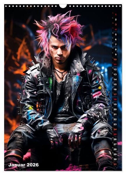 Produktbild: CYBERPUNK Urcoole Typen (Wandkalender 2026 DIN A3 hoch), CALVENDO Monatskalender
