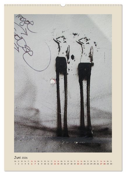Produktbild: Berlin Love Streetart (Wandkalender 2026 DIN A2 hoch), CALVENDO Monatskalender