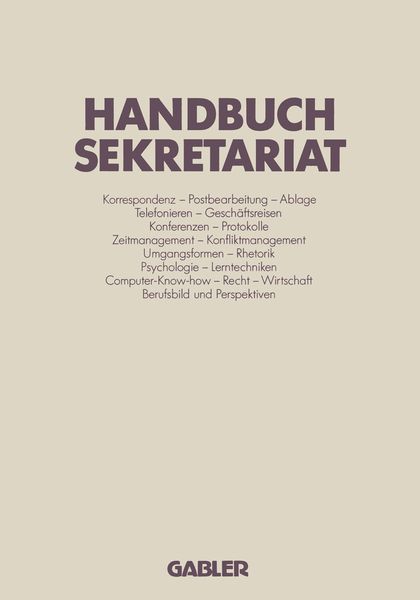 Produktbild: Handbuch Sekretariat