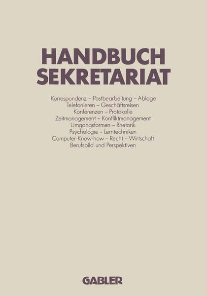 Produktbild: Handbuch Sekretariat