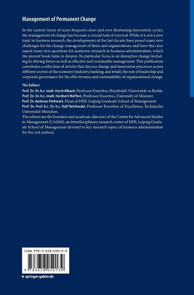 Produktbild: Management of Permanent Change