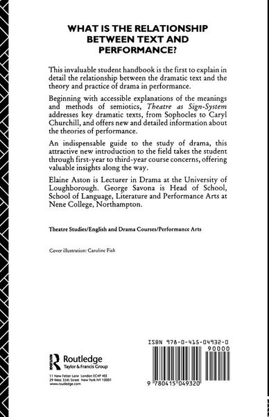 Produktbild: Theatre as Sign System