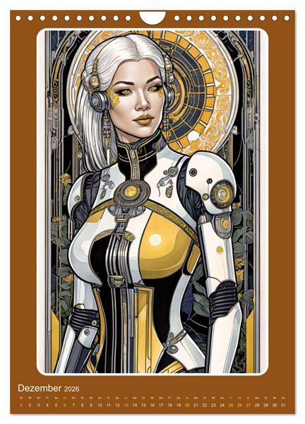 Produktbild: Weibliche Roboter (Wandkalender 2026 DIN A4 hoch), CALVENDO Monatskalender