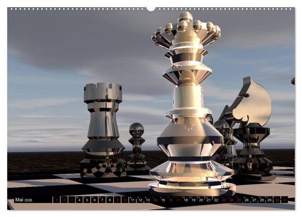 Produktbild: SCHACH - Spiel der K&ouml;nige (Wandkalender 2026 DIN A2 quer), CALVENDO Monatskalender