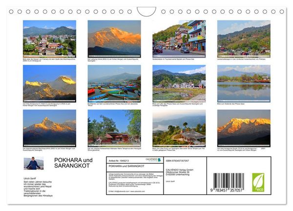 Produktbild: POKHARA und SARANGKOT (Wandkalender 2026 DIN A4 quer), CALVENDO Monatskalender