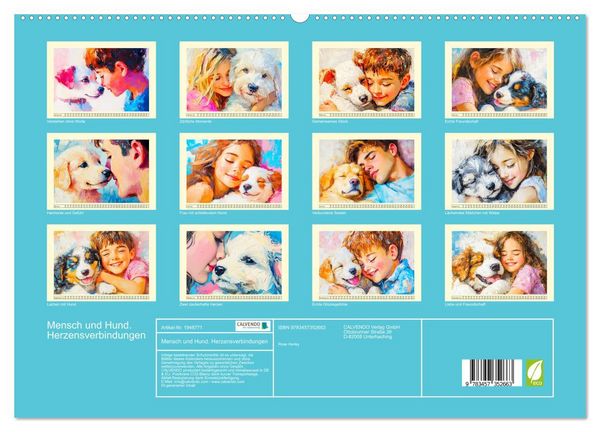 Produktbild: Mensch und Hund. Herzensverbindungen (hochwertiger Premium Wandkalender 2026 DIN A2 quer), Kunstdruck in Hochglanz