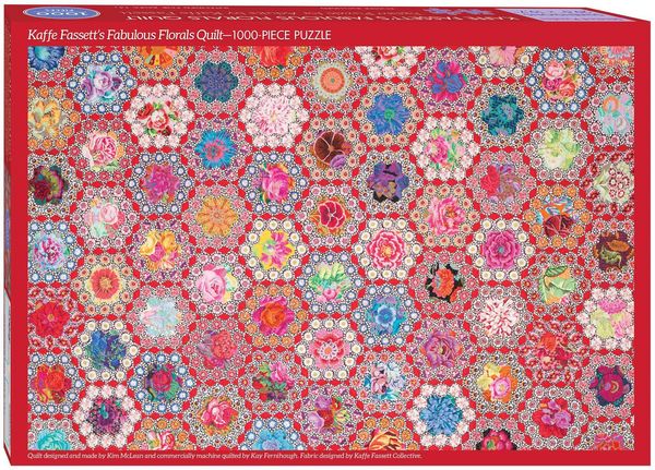 Produktbild: Kaffe Fassett's Fabulous Florals Quilt Jigsaw Puzzle for Adults