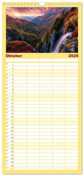 Produktbild: Familienplaner 2026 - Wo Wasser und Magie sich vereinen mit 5 Spalten (Wandkalender, 21 x 45 cm) CALVENDO