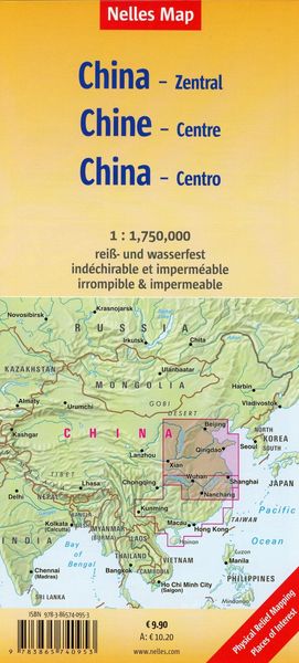 Produktbild: Nelles Map China: Central 1:1 750 000