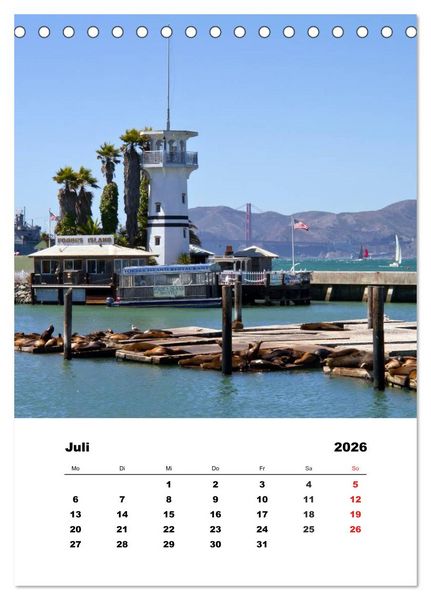 Produktbild: SAN FRANCISCO im Sommer (Tischkalender 2026 DIN A5 hoch), CALVENDO Monatskalender