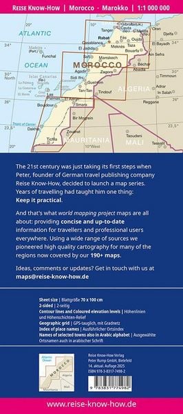 Produktbild: Reise Know-How Landkarte Marokko / Morocco (1:1.000.000)