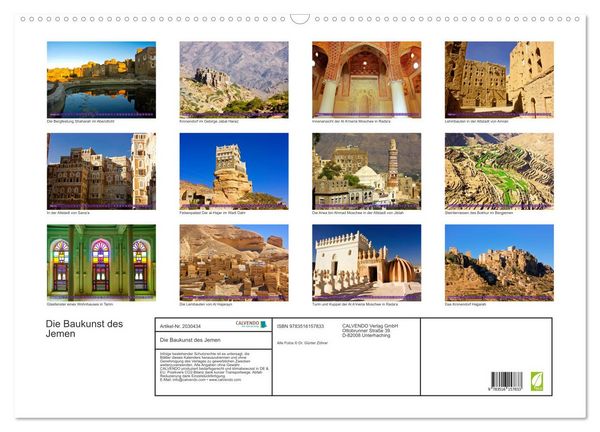 Produktbild: Die Baukunst des Jemen (Wandkalender 2026 DIN A2 quer), CALVENDO Monatskalender