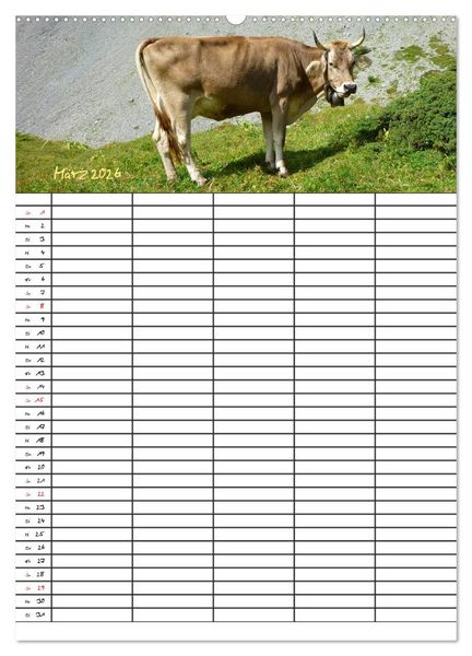 Produktbild: Bauernhoftiere Familienplaner (hochwertiger Premium Wandkalender 2026 DIN A2 hoch), Kunstdruck in Hochglanz