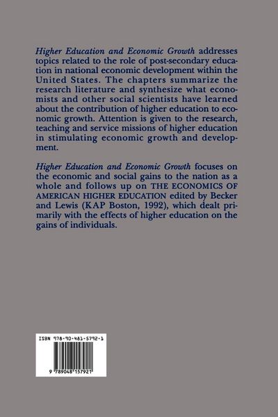 Produktbild: Higher Education and Economic Growth