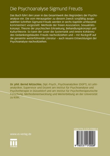 Produktbild: Die Psychoanalyse Sigmund Freuds