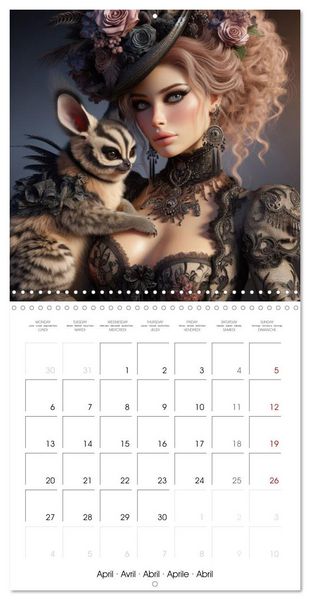 Produktbild: Sensual Women and Exotic Wildlife (Wall Calendar 2026 12 &times; 12 Inch) CALVENDO 12 Month Wall Calendar