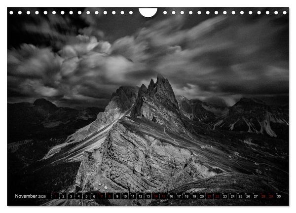 Produktbild: Dramatik in SW (Wandkalender 2026 DIN A4 quer), CALVENDO Monatskalender