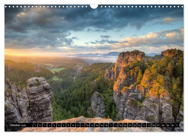 Produktbild: Wundersch&ouml;nes Elbsandsteingebirge (Wandkalender 2026 DIN A3 quer), CALVENDO Monatskalender