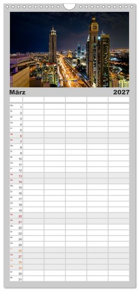 Produktbild: Familienplaner 2027 - Dubai - Das achte Weltwunder mit 5 Spalten (Wandkalender, 21 x 45 cm) CALVENDO